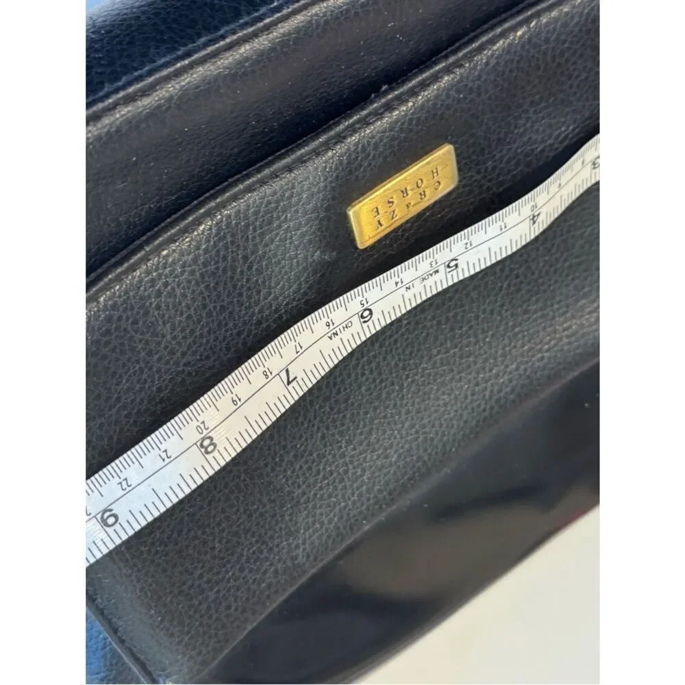 Crazy Horse Vegan Leather and Vinyl Crossbody Bag